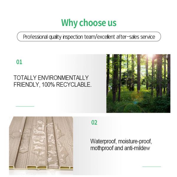 Factory Indoor Decor PVC Coating Cladding Wall Board WPC Interior Fluted Wall Panel