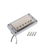 Dual Coil Closed Mini HumbuckerAlnico 5 Chrome Metal Pickup For LP Guitar Bridge