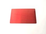 Red 1.2mm Metal Membership Card With Chip Brush Finishing