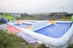 Kids And Adults Inflatable Water Park 0.9mm Pvc Tarpaulin