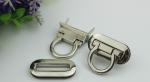 Popular fashion simple design oval shape zinc alloy nickel color metal locks for