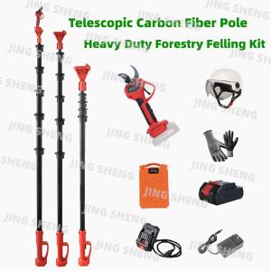 Wholesale Heavy Duty Forestry Felling Kit: 50FT Telescopic Carbon Pole Tree Pruner &amp; 20Ah Battery Light &amp; Strong from china suppliers