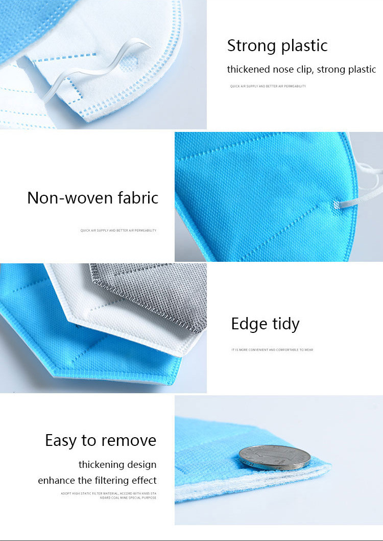 Latex Free Foldable Ffp2 Mask Non Stimulating Materials For Textile / Industry