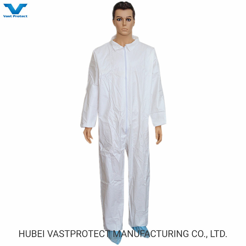 Nonwoven SMS Microporous Disposable Coveralls with Open Ended Wrists/Ankles