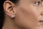 Evil Eye Stainless Steel Gold Earrings Niche Luxury Fashion Blue Eye Earrings