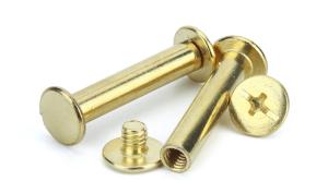 Wholesale Yellow Brass Big Flat Head Butt Screws Book Photo Chiago Screws Chicago Binding Screws from china suppliers