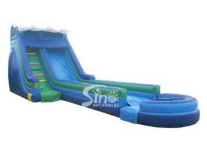 Wholesale 13 mts long outdoor kids parties inflatable wavy water slide for summer water fun from china suppliers