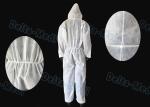 SMS Disposable Protective Clothing , Food Industry Disposable Waterproof