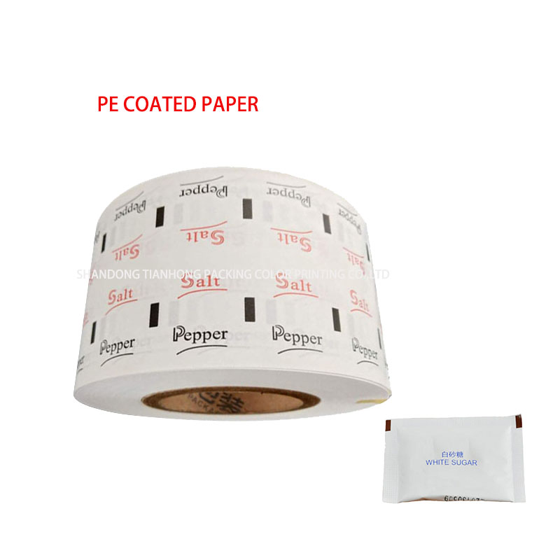 PE Coated Paper Roll For Sugar Stick Packaging 100% Virgin Wood Pulp