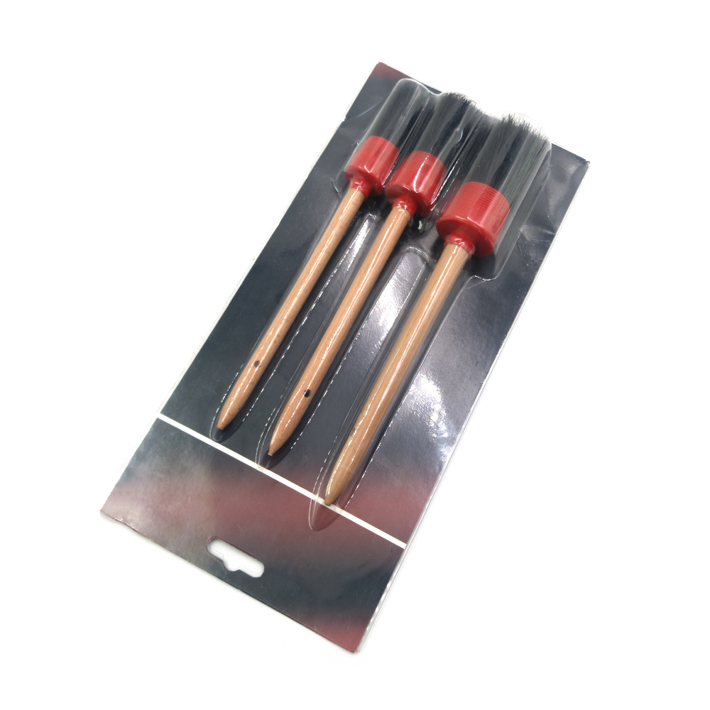 Boar Hair Computer Cleaning Brush , Car Wheel Brush For Interior Leather Trim