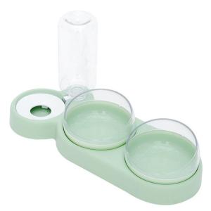 Wholesale 500ml Plastic Automatic Pet Feeder Bowl Raised Stand Double Bowl Pet Feeder from china suppliers