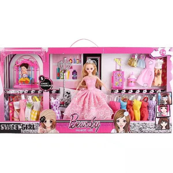 Folding Cardboard Toy Packaging Box , Children Doll Shipping Boxes With PVC