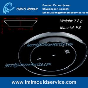 Wholesale 123mm clear disposable plastic dinner plates mould /disposabl plastic picnic plates mould from china suppliers