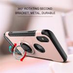Ring Magnetic Armor bracket shatter-resistant Gold Silver Red Case For IphoneXS