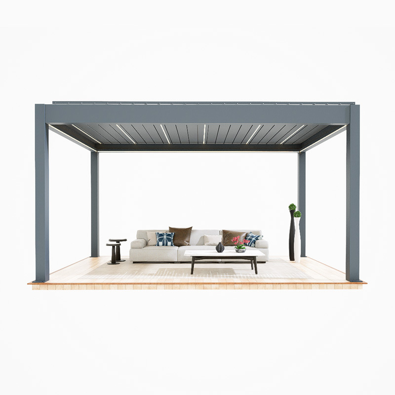 Outdoor pavilion Aluminum alloy new hand electric louver courtyard pavilion courtyard leisure pavilion