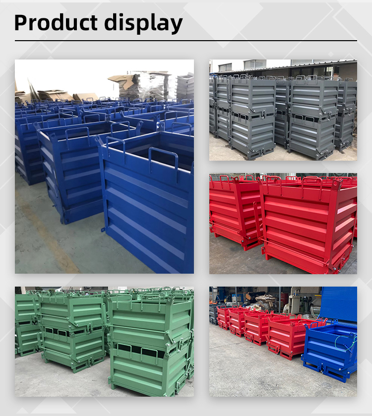 Industrial Grade Blue Bottom Drop Dumpster Iron Fillings Box