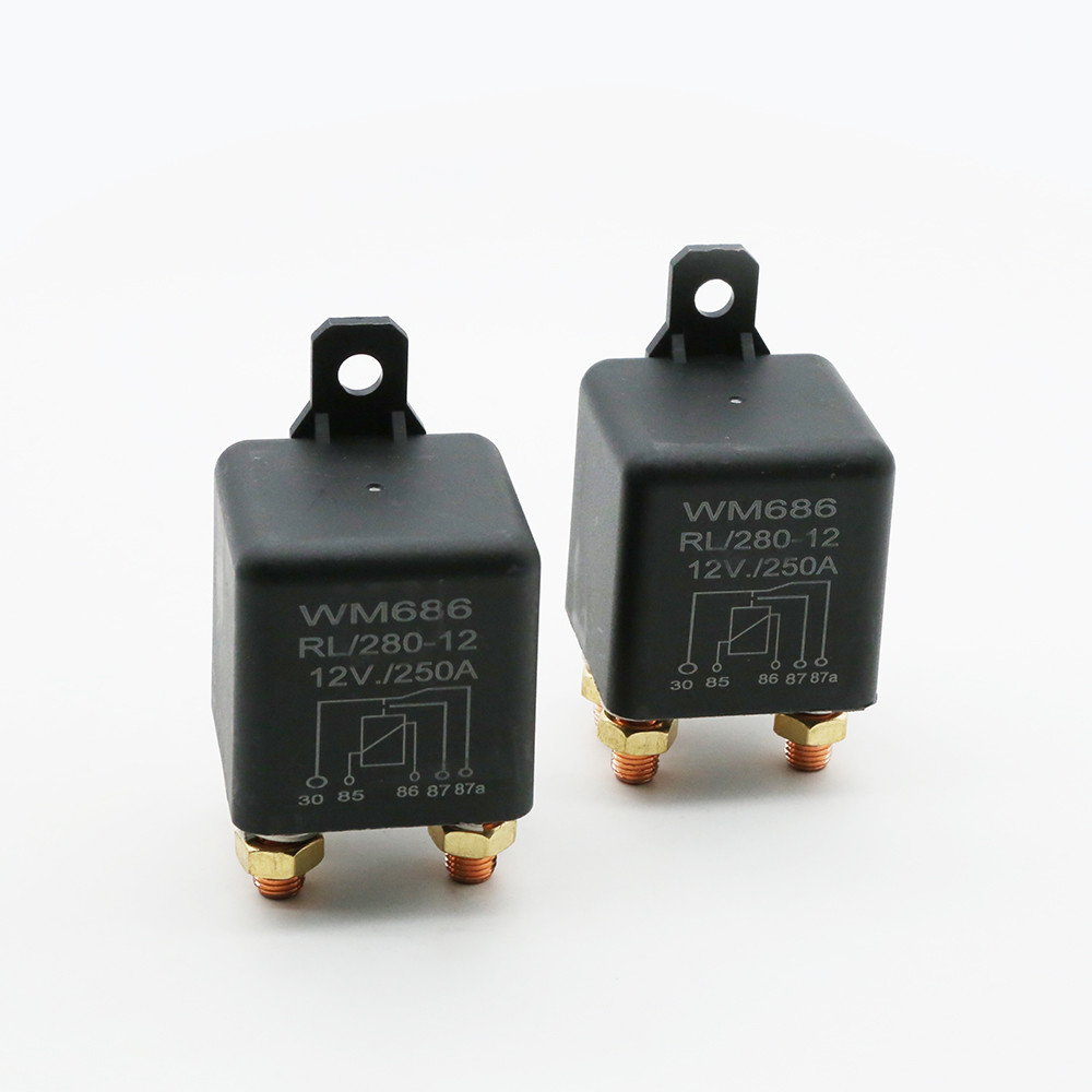 12V 24V 250A Continuous Type High Power Motorcycle Battery Control Switch Terminal Automotive Starter Relay Socket Car Relay