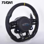 OEM Leather Carbon Fiber Black Steering Wheels For Mercedes Benz A45 CLA GLA S