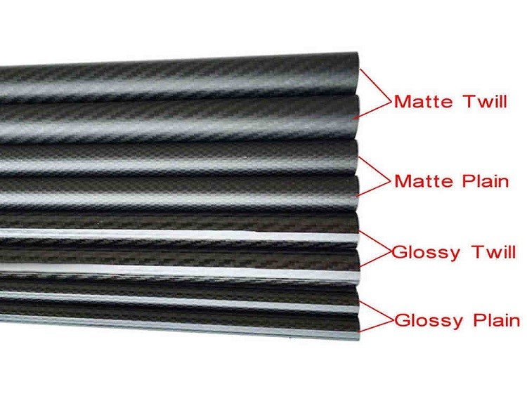 Glossy Finish 3K Carbon Fiber Round Tube For Robotics Arms