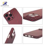 Red Shockproof Carbon Aramid Fiber Case Mobile Phone Cover For IPhone 13 Pro