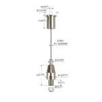 Flexible Size Steel Wire Hanging Systems For Lighting Fixture YW86002