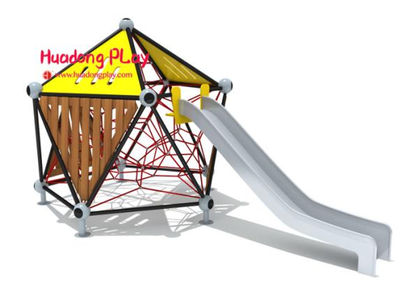 Commercial Children'S Playrope Play Equipment By Big Stainless Steel Slide