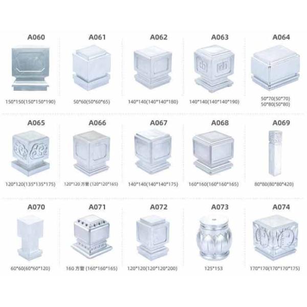 Guardrail Outdoor Fence Galvanized Steel Post Cap Tube Cap For Gardening Fence