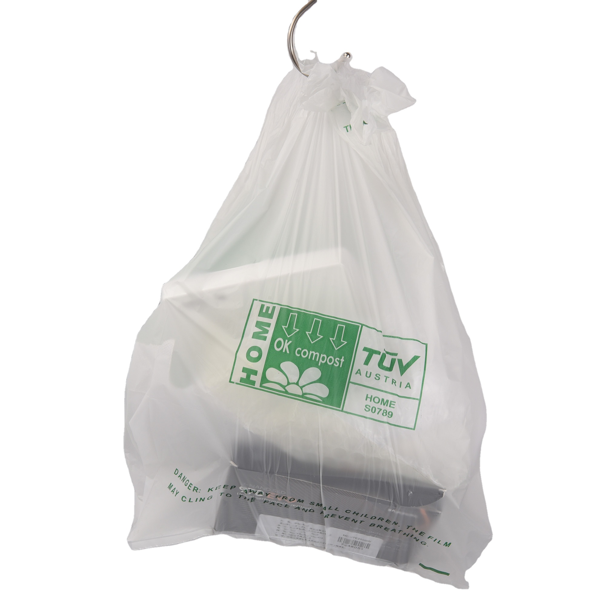 PBAT/PLA/Starch Plastic Biodegradable Bag With Green Color And Customizable Size