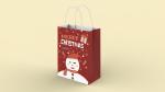 Intercon Pack Red Kraft Gift Bags 65g-140g Shopping Paper Bags With Handles
