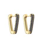 Luxury 24k Gold Earrings Fashion Ladies Custom Jewelry Diamond Studded Earrings