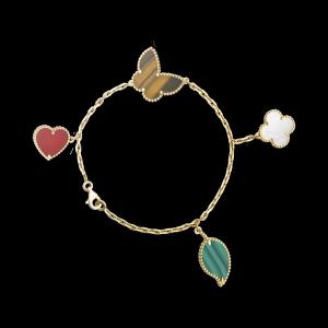 Wholesale China Jewelry Market Van cleef &amp; arpelsr Brand jewelry Design Alhambra bracelet 4 motifs 18K Gold from china suppliers
