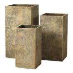 Hand Carved Weather Resistant Cement Planter Pots For Indoor And Outdoor Decor
