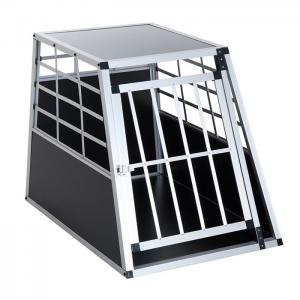 Wholesale Lockable MDF Heavy Duty Aluminum Dog Travel Box For Large Dog Car Transport Cage from china suppliers
