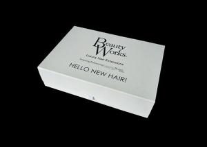Wholesale White Cardboard Folding Gift Boxes , Gift Box With Lid For Hair Extension Storage from china suppliers