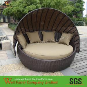Wholesale Round Outdoor rattan daybed With Washable Cushions, Modern Outdoor Furniture from china suppliers