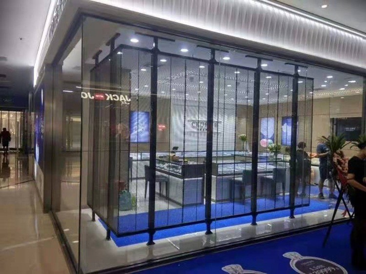 Commercial Clear Transparent LED Glass Window Screen Dipplay For Mall Center