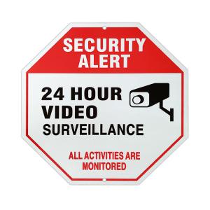 Wholesale Rustfree Metal Aluminum Reflective Security Alert Sign 11.5inch Custom from china suppliers