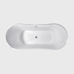 Full Body Soaking Red Acrylic Slipper Bathtub Free Standing For Bathroom 1800mm