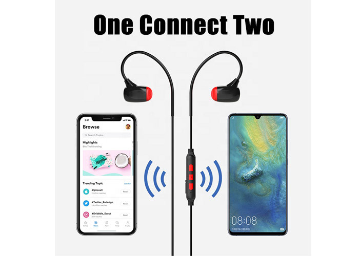 Sweatproof Athletic Bluetooth Earbuds 10M Transmission Distance 120mAh