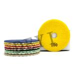 Flexible 5 Inch 3 Step Diamond Resin Dry Polishing Pads 125mm