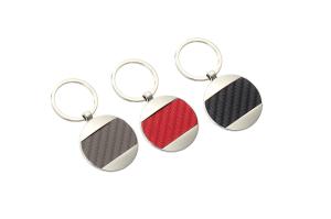 Wholesale Red Carbon Fibre Leather Key Chains 5mm Pantone Black Leather Key Holder from china suppliers