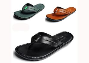 Wholesale Flip Flop Mens Leather Slippers Customized Summer Mens Designer Slip On Shoes from china suppliers