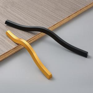 Wholesale 600mm Aluminum Cabinet / Drawer Handles Contemporary Gold Wave from china suppliers