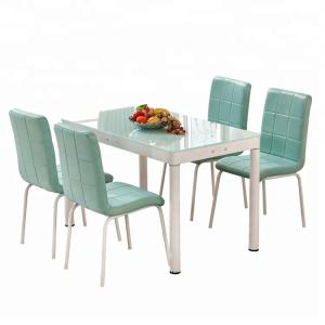 Wholesale Heat Resistant Contemporary Glass Dining Tables With 4 Supplementary Chairs from china suppliers