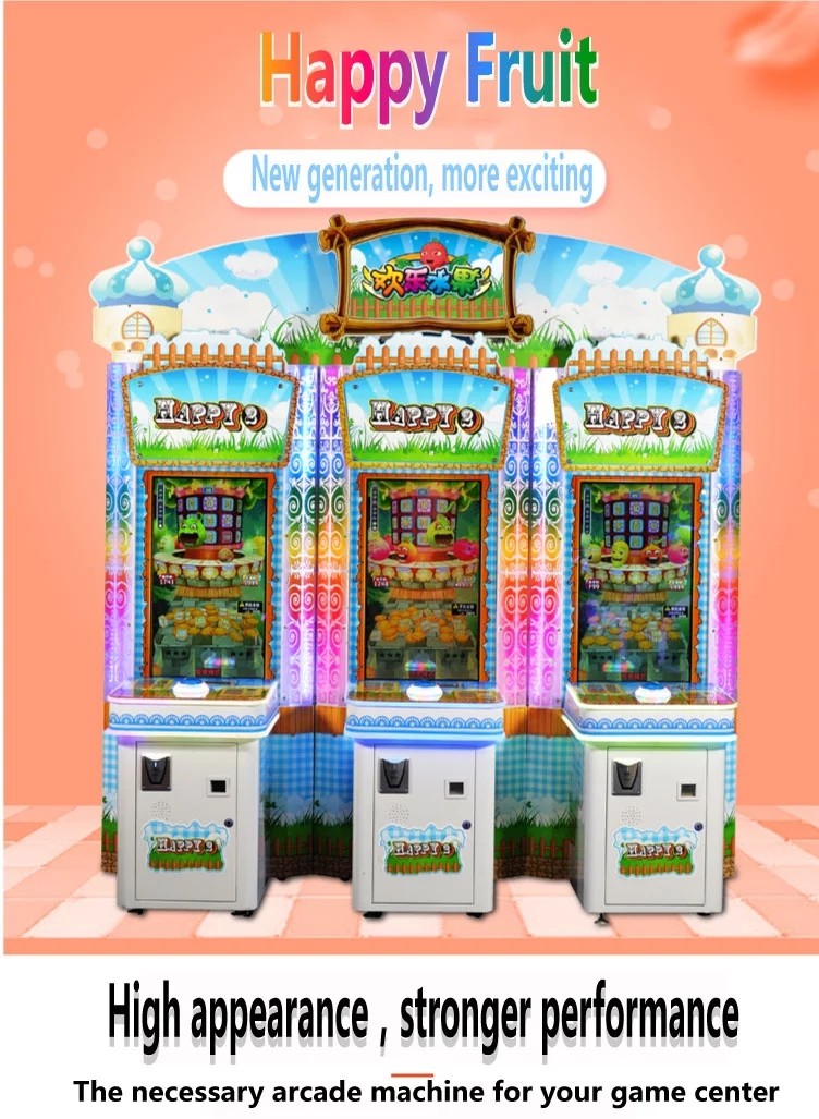 Exciting Indoor Happy Fruits Redemption Game Machine Coin Operated For Kids Low Consumption