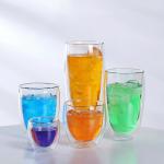 Hot sales glass cup heat-insulated double wall glass cup for tea and coffee