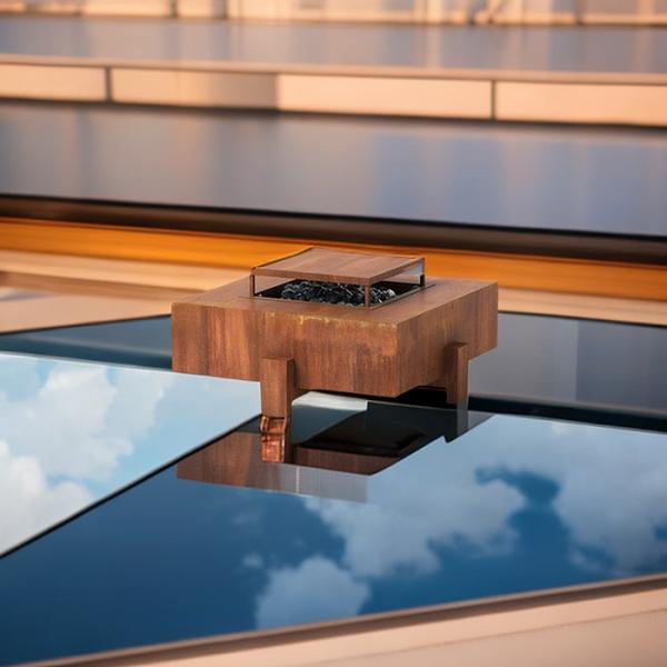 Corten Steel/Weathering Steel Firepit 3mm Thickness Garden Natural Gas Heating