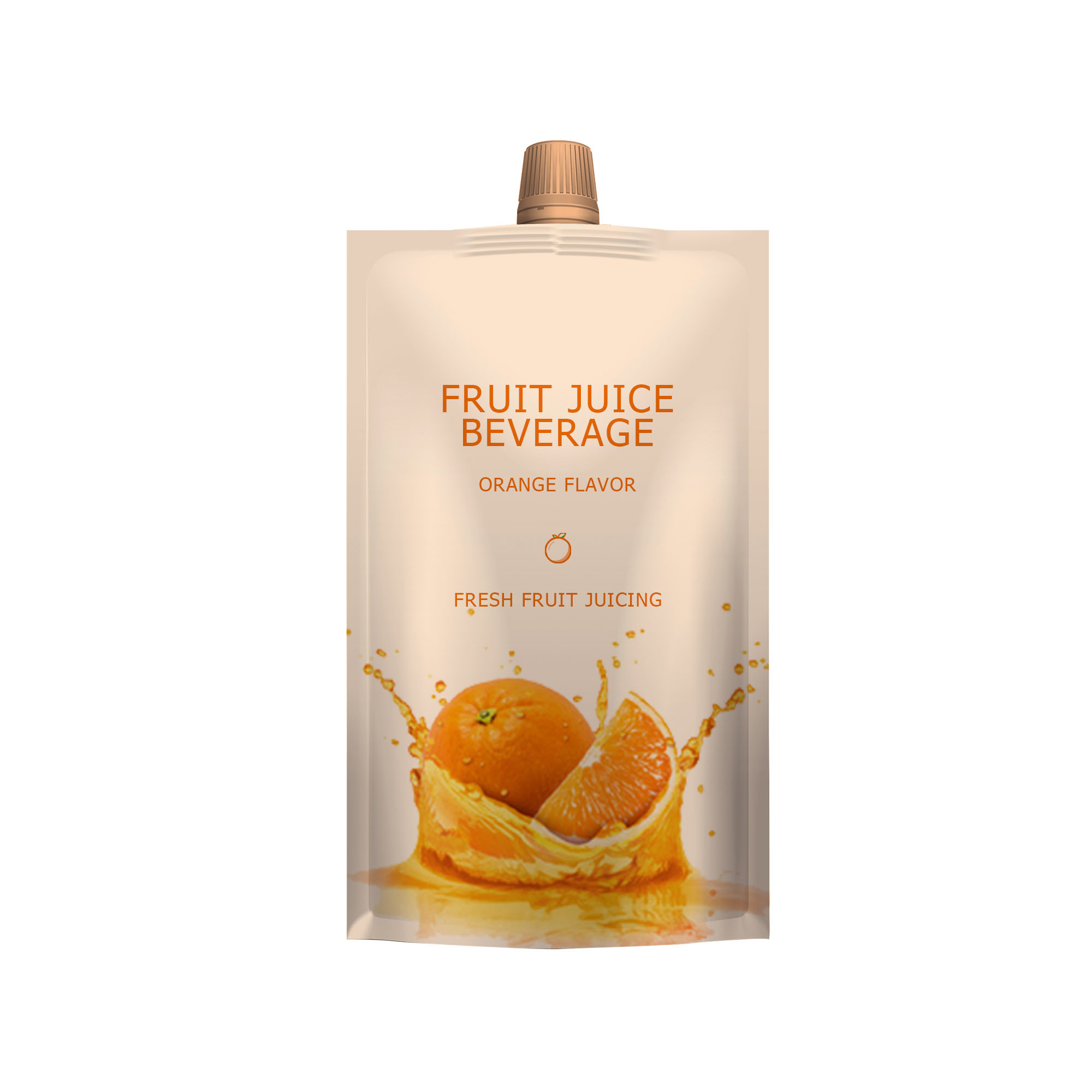 Food Grade Fruit Juice Doypack Stand Up Pouch Centered Spout Packaging Bags 100ML