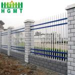 Hot selling Flat Top Powder Coated Iron Picket Steel Tubular Fence Panels