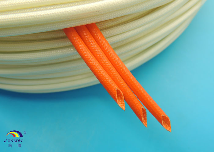 Acrylic Resin Saturated Fiberglass Wire Sleeve / Acrylic Coated Fiberglass Sleeving